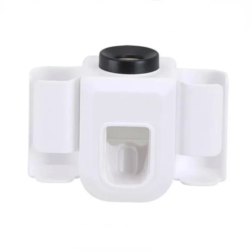Toothbrush Holder Double Hole Wall Toothbrush Organizer Toothpaste Stand Toothpaste Squeezer Bathroom Accessories Baño Banheiro