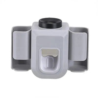 Toothbrush Holder Double Hole Wall Toothbrush Organizer Toothpaste Stand Toothpaste Squeezer Bathroom Accessories Baño Banheiro