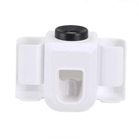 Toothbrush Holder Double Hole Wall Toothbrush Organizer Toothpaste Stand Toothpaste Squeezer Bathroom Accessories Baño Banheiro