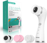 VOYOR Cepillo Limpiador Facial Eléctrico Con 6 Cabezales Recambio FB101