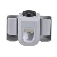 Toothbrush Holder Double Hole Wall Toothbrush Organizer Toothbrush Stand Toothpaste Squeezer Bathroom Accessories Punch Free