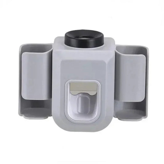 Toothbrush Holder Double Hole Wall Toothbrush Organizer Toothbrush Stand Toothpaste Squeezer Bathroom Accessories Punch Free